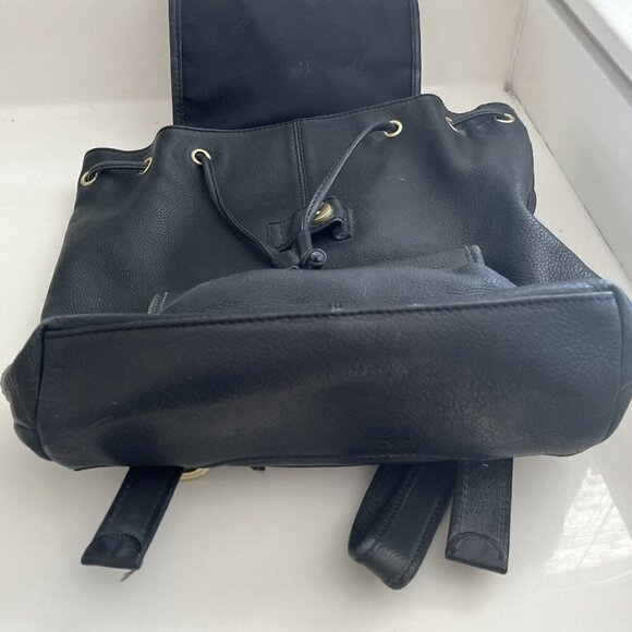 Fossil Classic Rucksack Backpack Black Leather Satchel Messenger Bag Purse Key - Picture 14 of 16